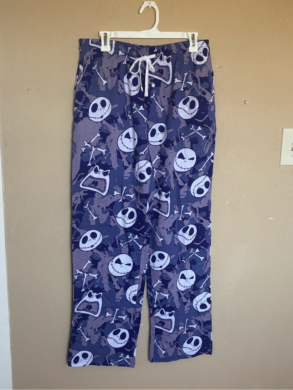 Disney Men’s Purple and White Jack Skellington pajamas pants with pockets